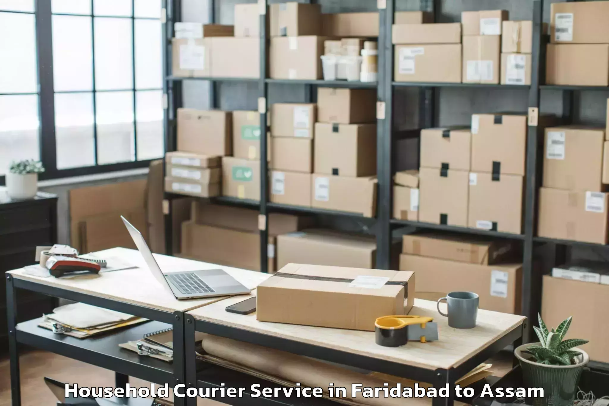 Easy Faridabad to Kalaigaon Household Courier Booking